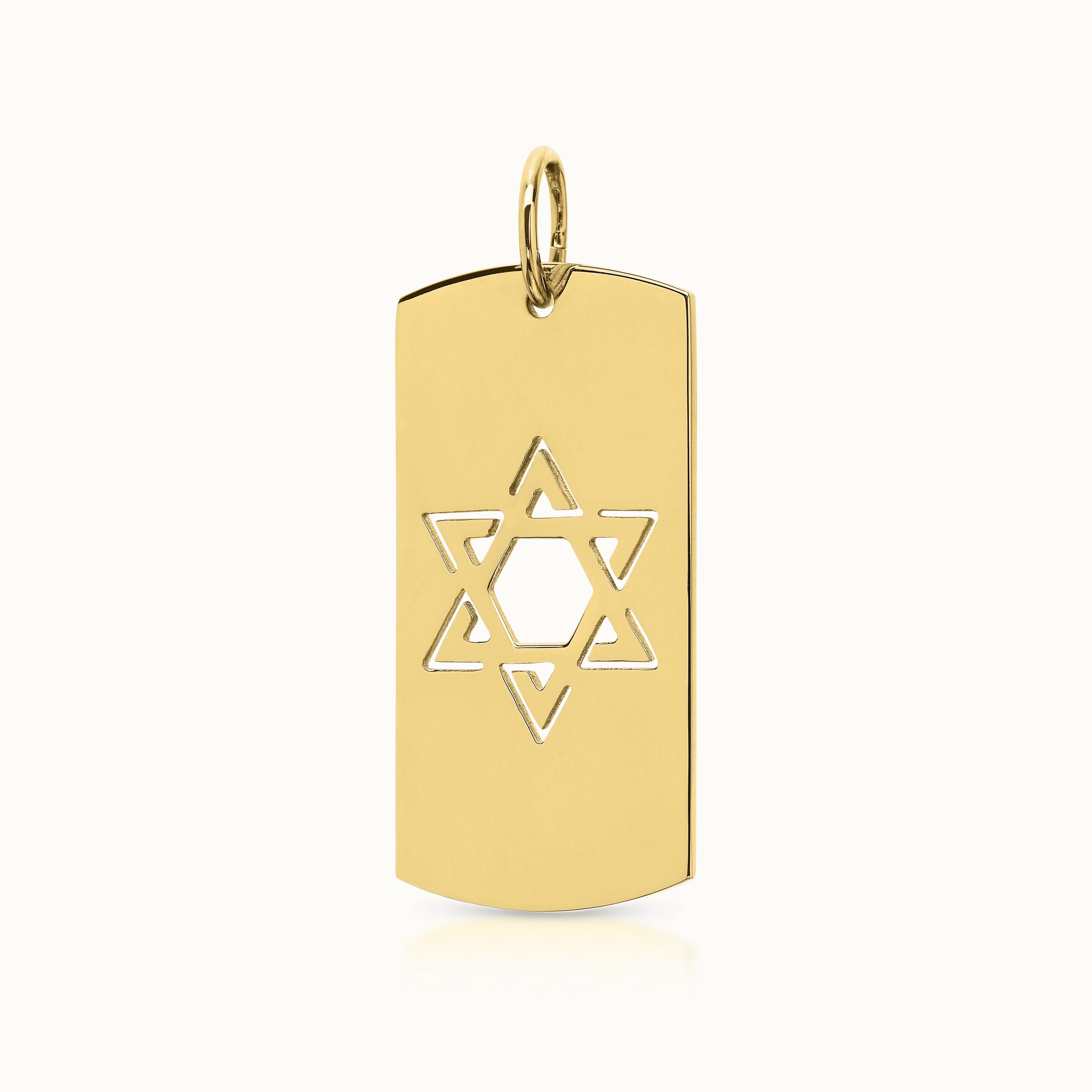 Signature Star of David Tag Necklace