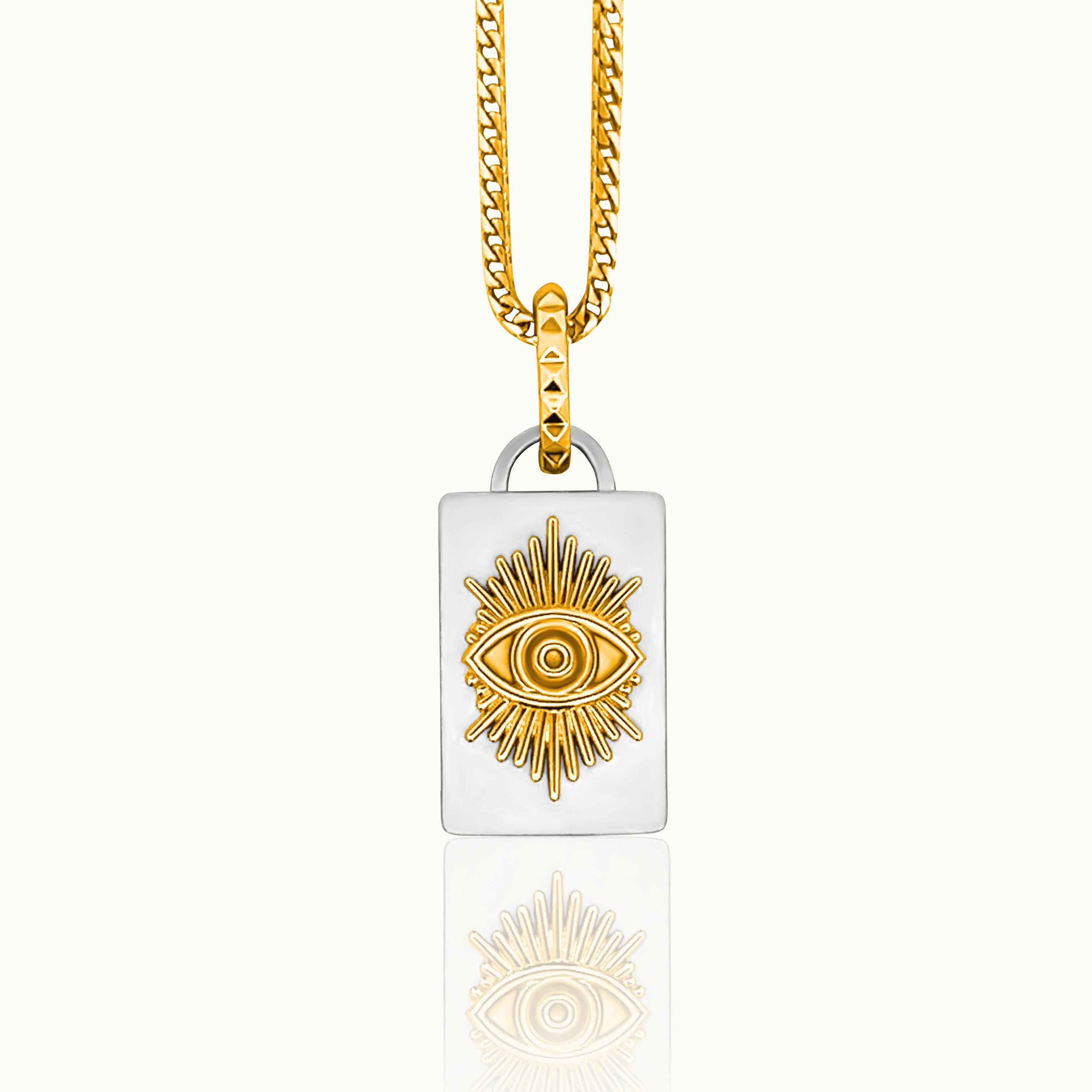 Evil Eye Tag Necklace