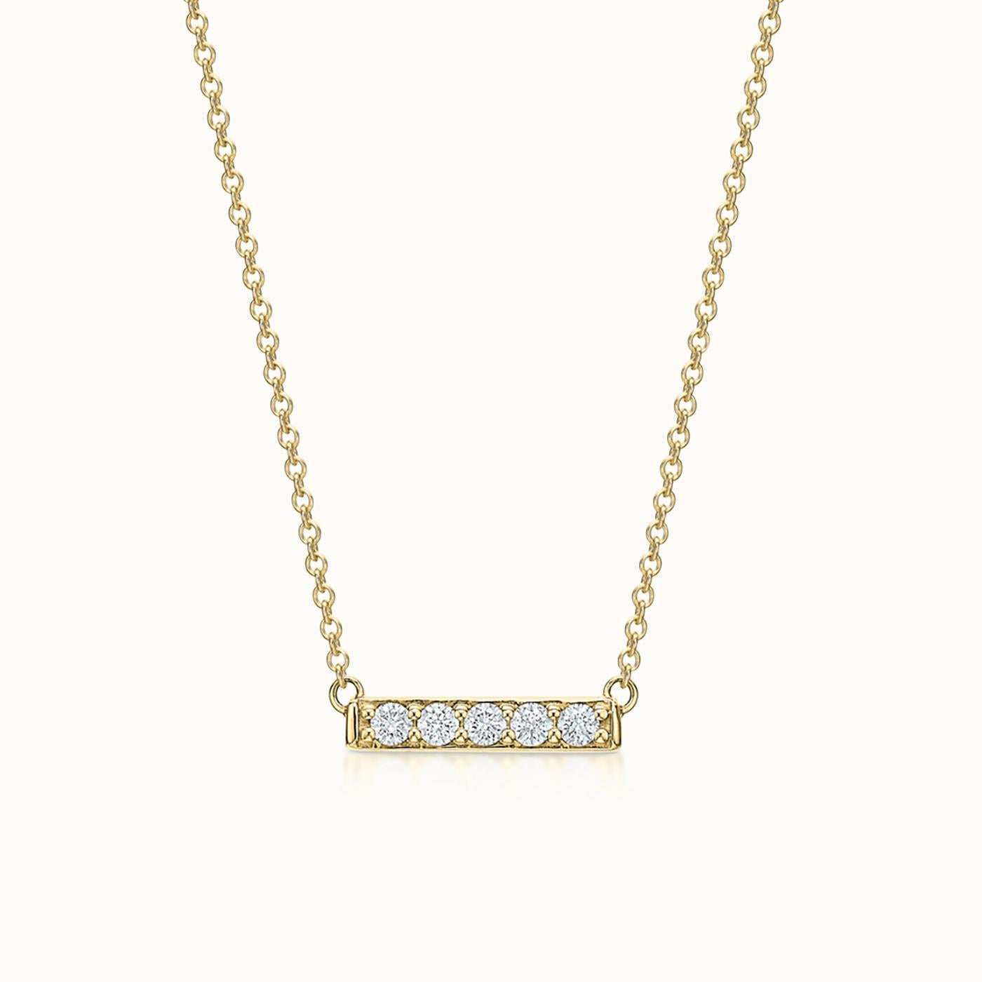 Petite Diamond Bar Necklace
