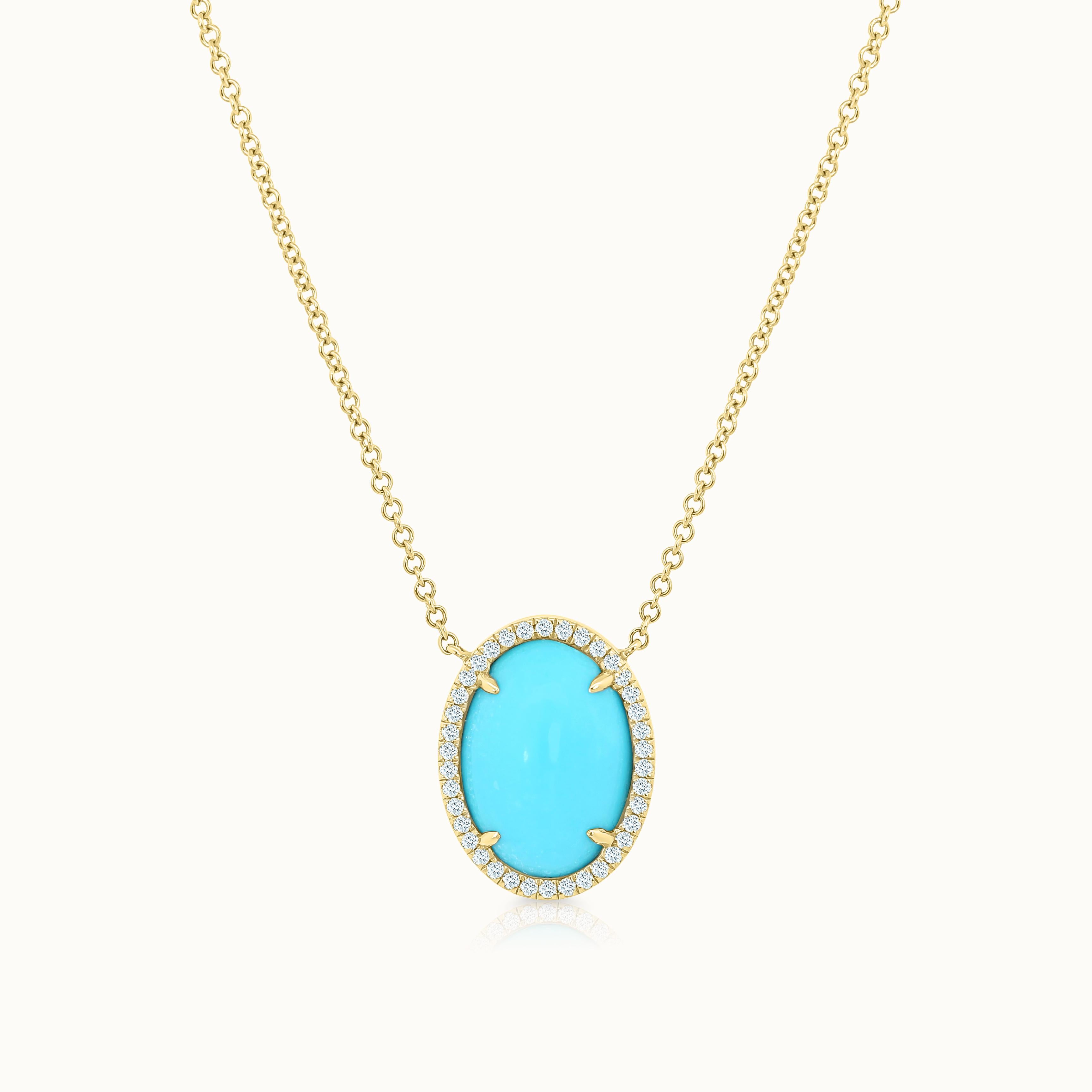 Taylor Turquoise Necklace Oval