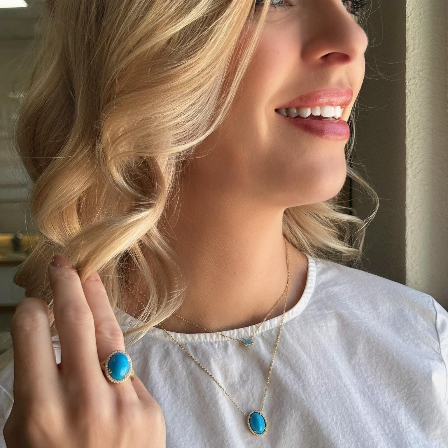 Taylor Turquoise Necklace Oval