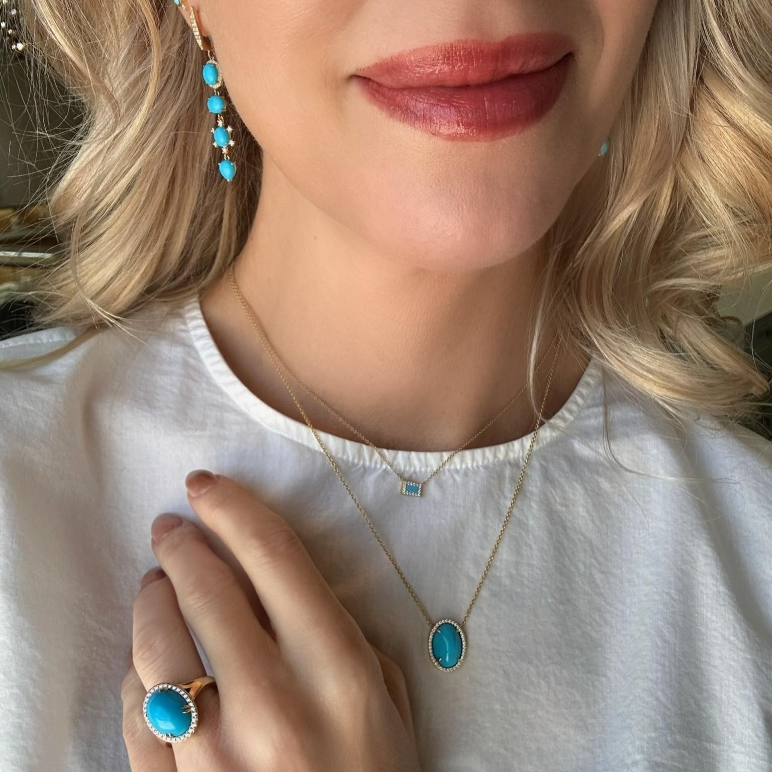 Taylor Turquoise Necklace Oval