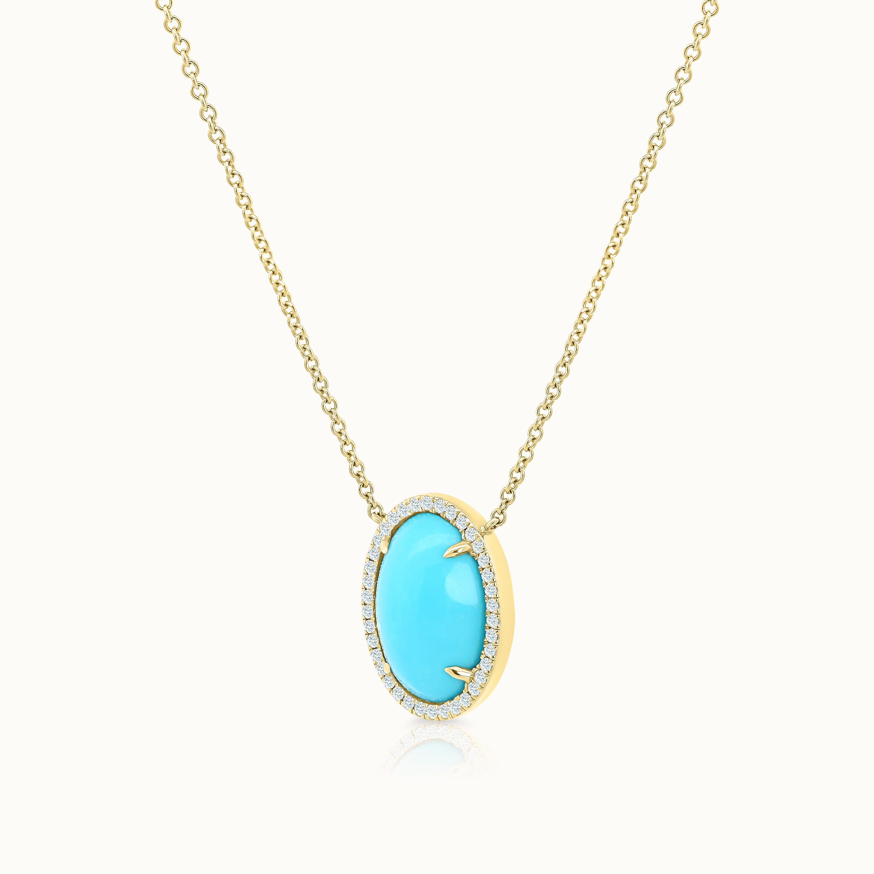 Taylor Turquoise Necklace Oval