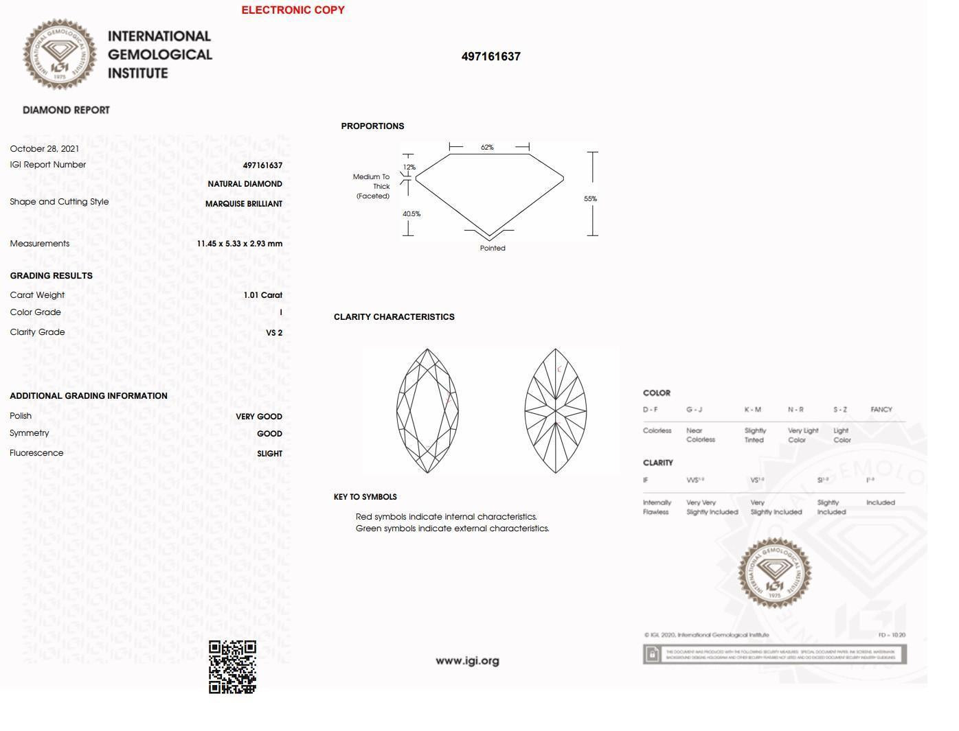 Sloane 1.01 ct Marquise Diamond Necklace