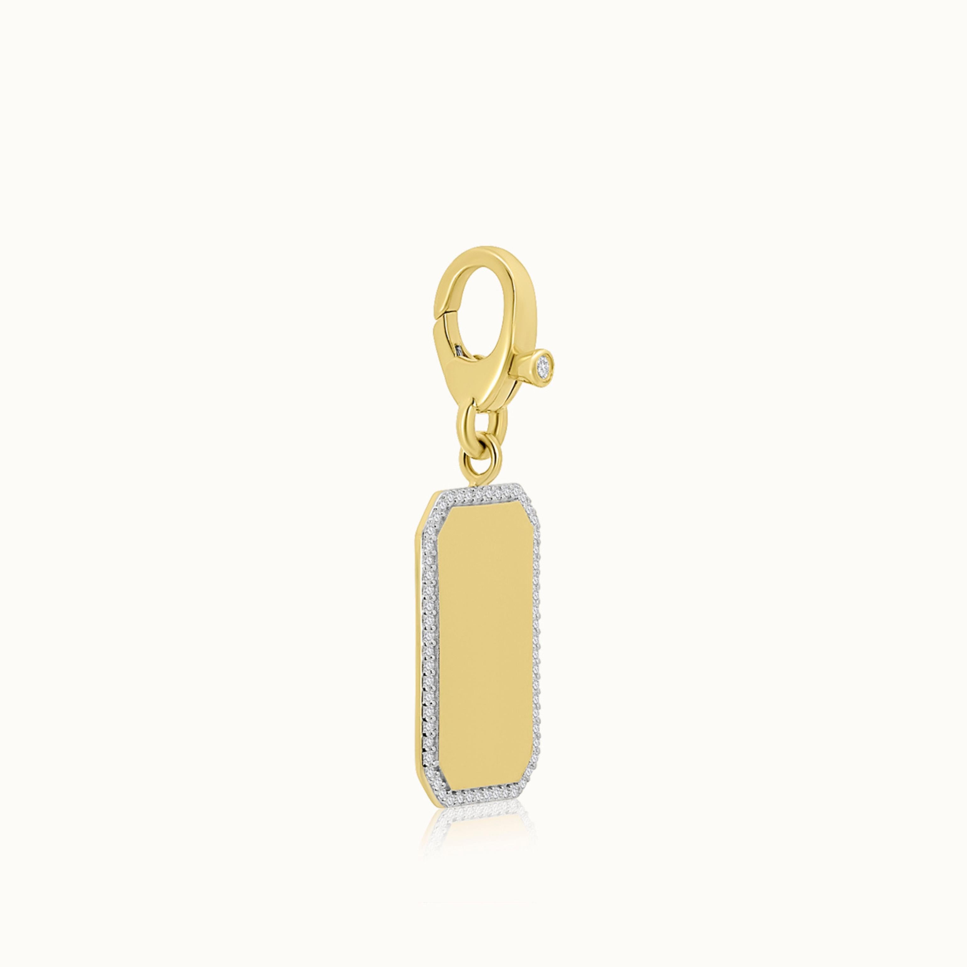 Diamond Halo Tag Pendant