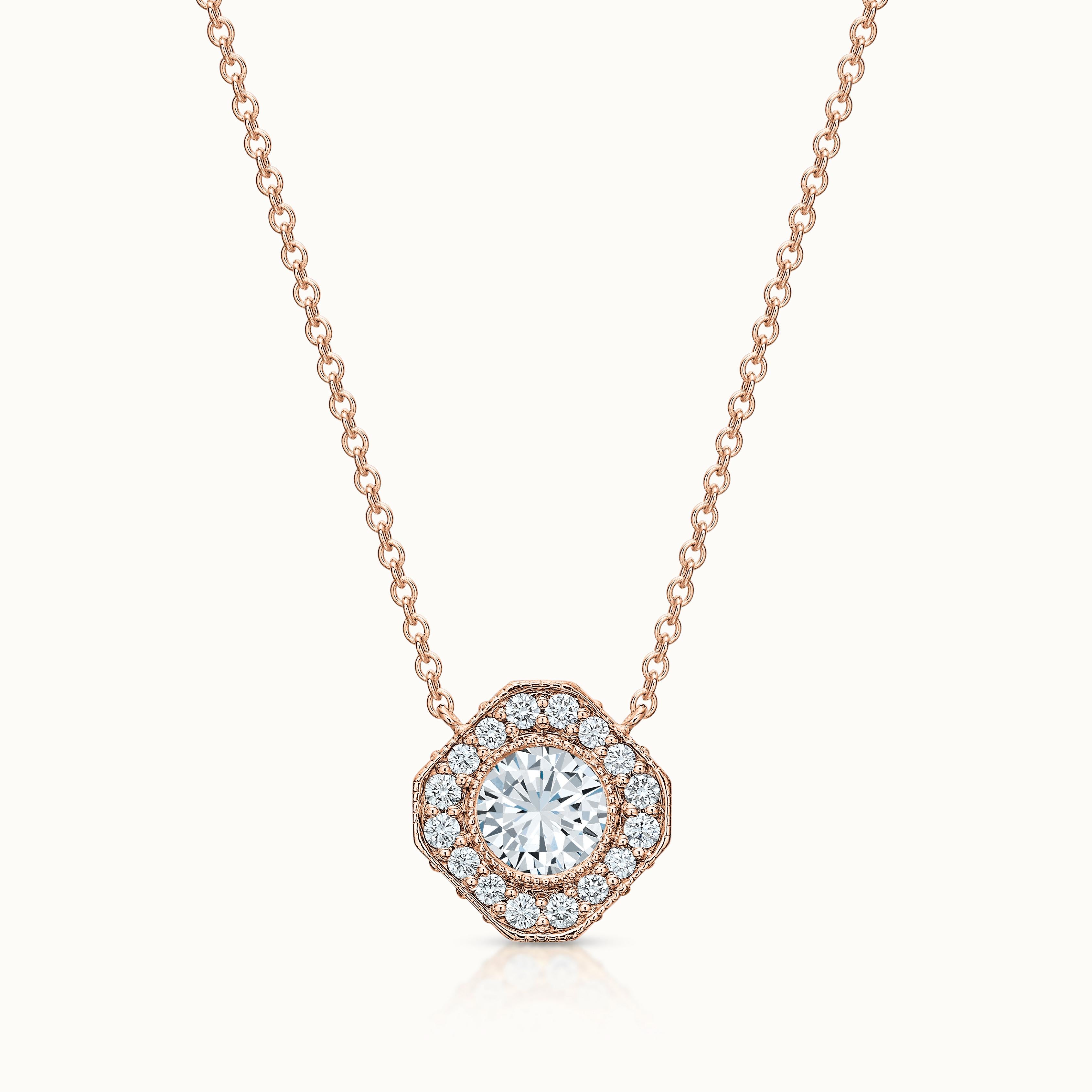 Holly Necklace Opulent Round Diamond