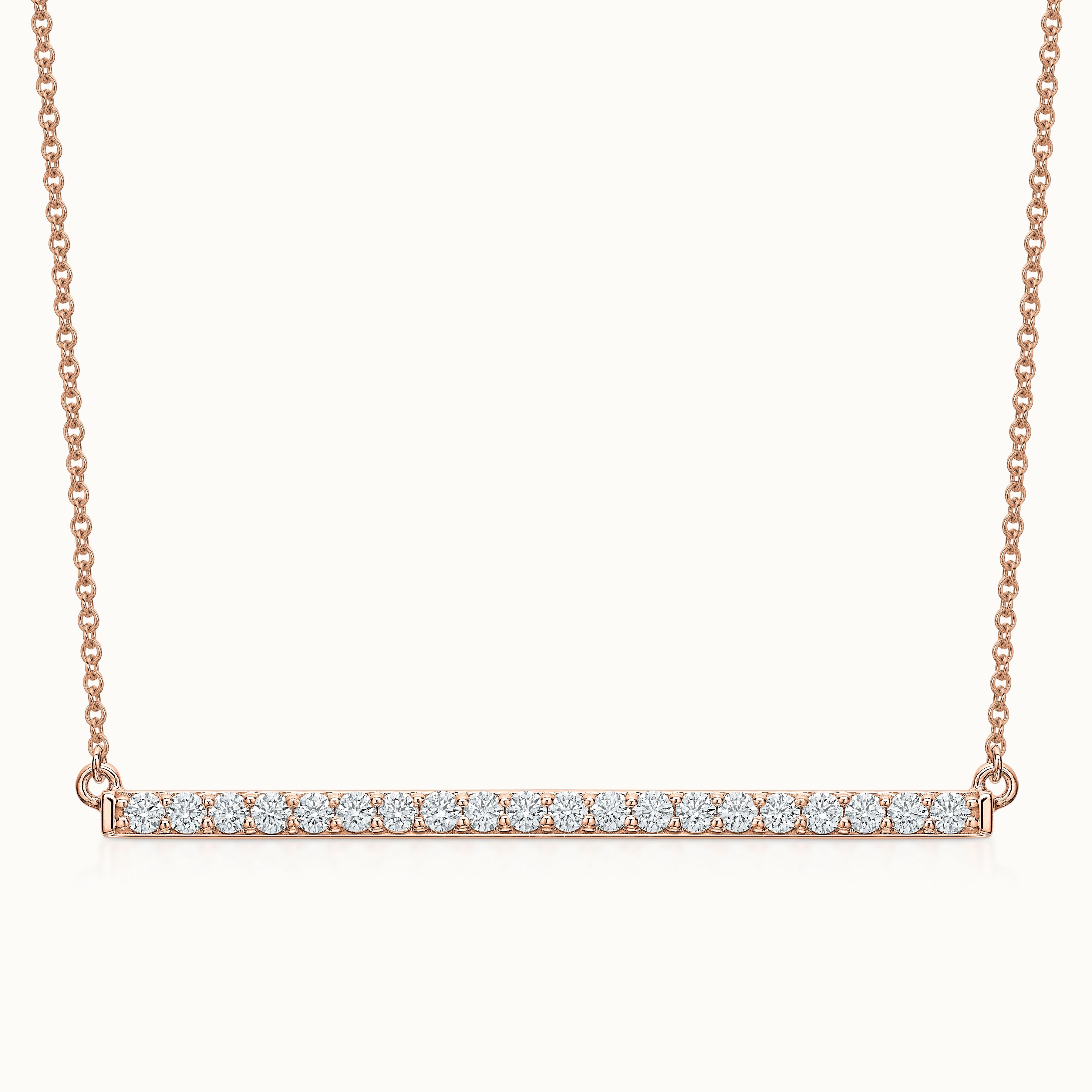 Statement Diamond Bar Necklace