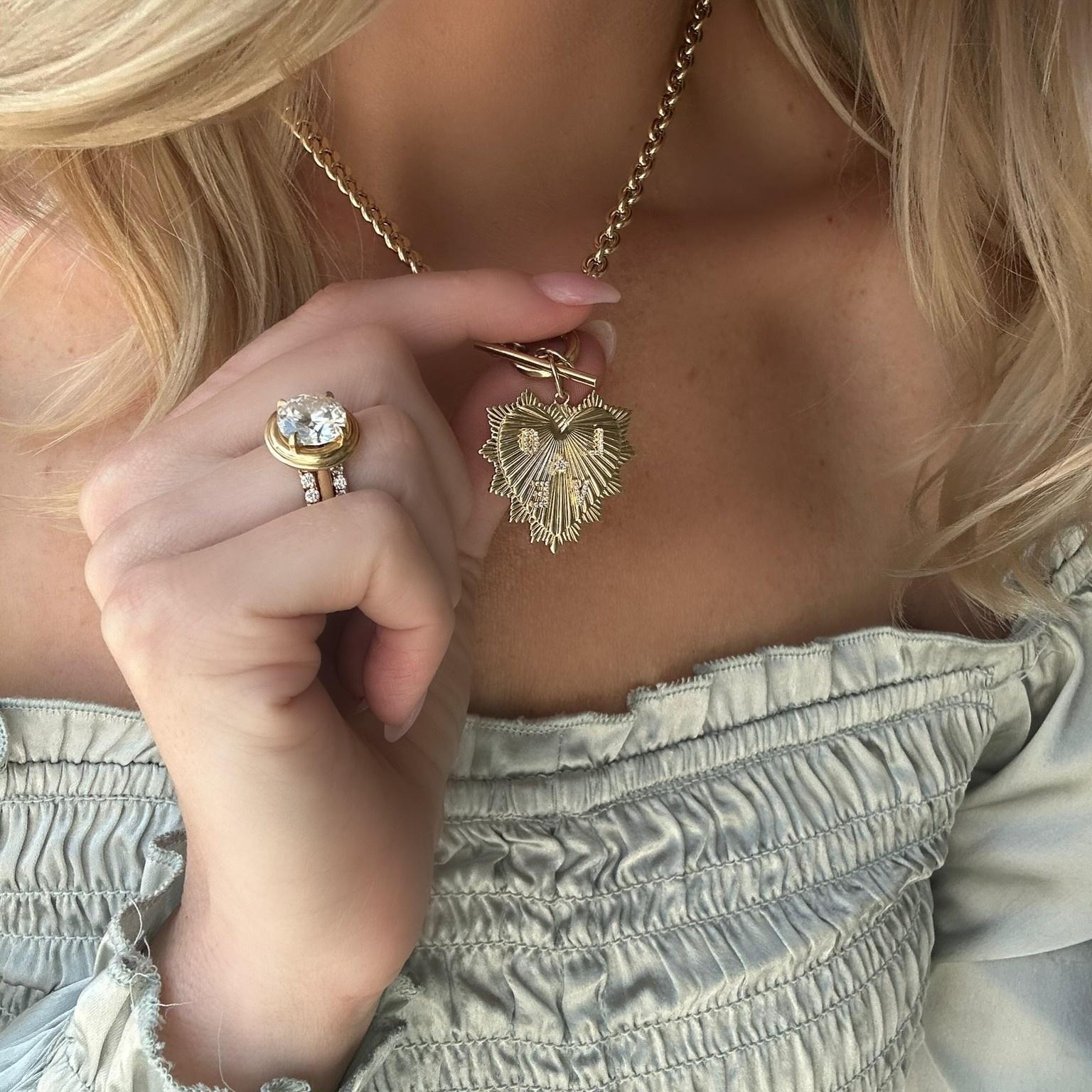 Love Fluted Heart Pendant