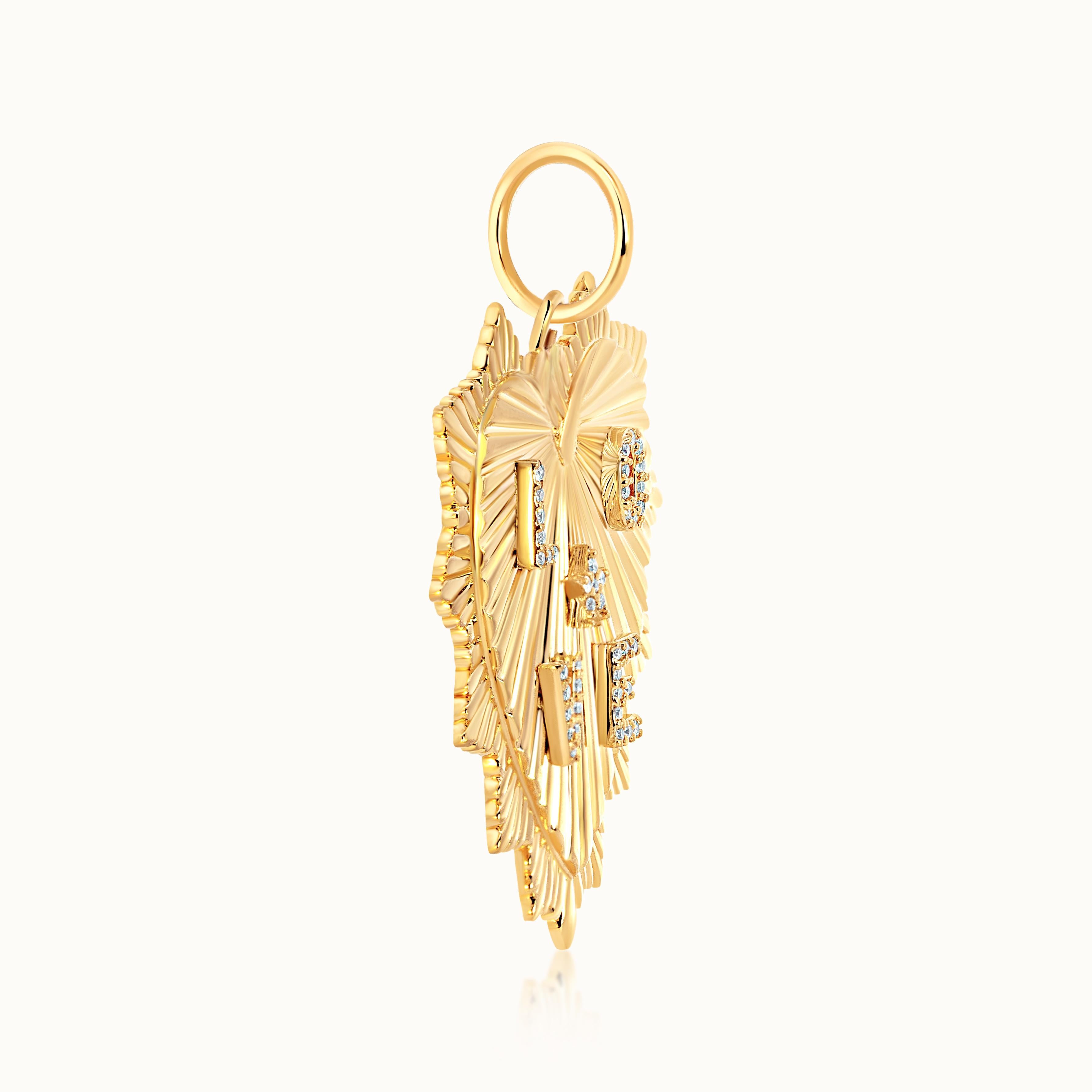 Love Fluted Heart Pendant