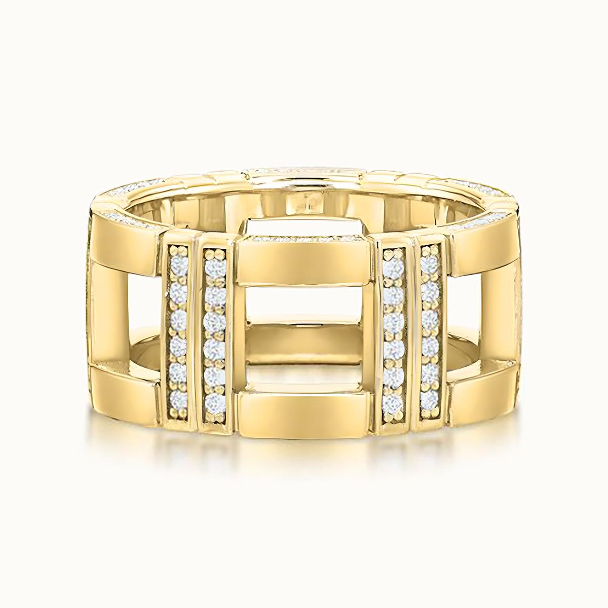 Sloane Wide Diamond Eternity Band with Profile Accent