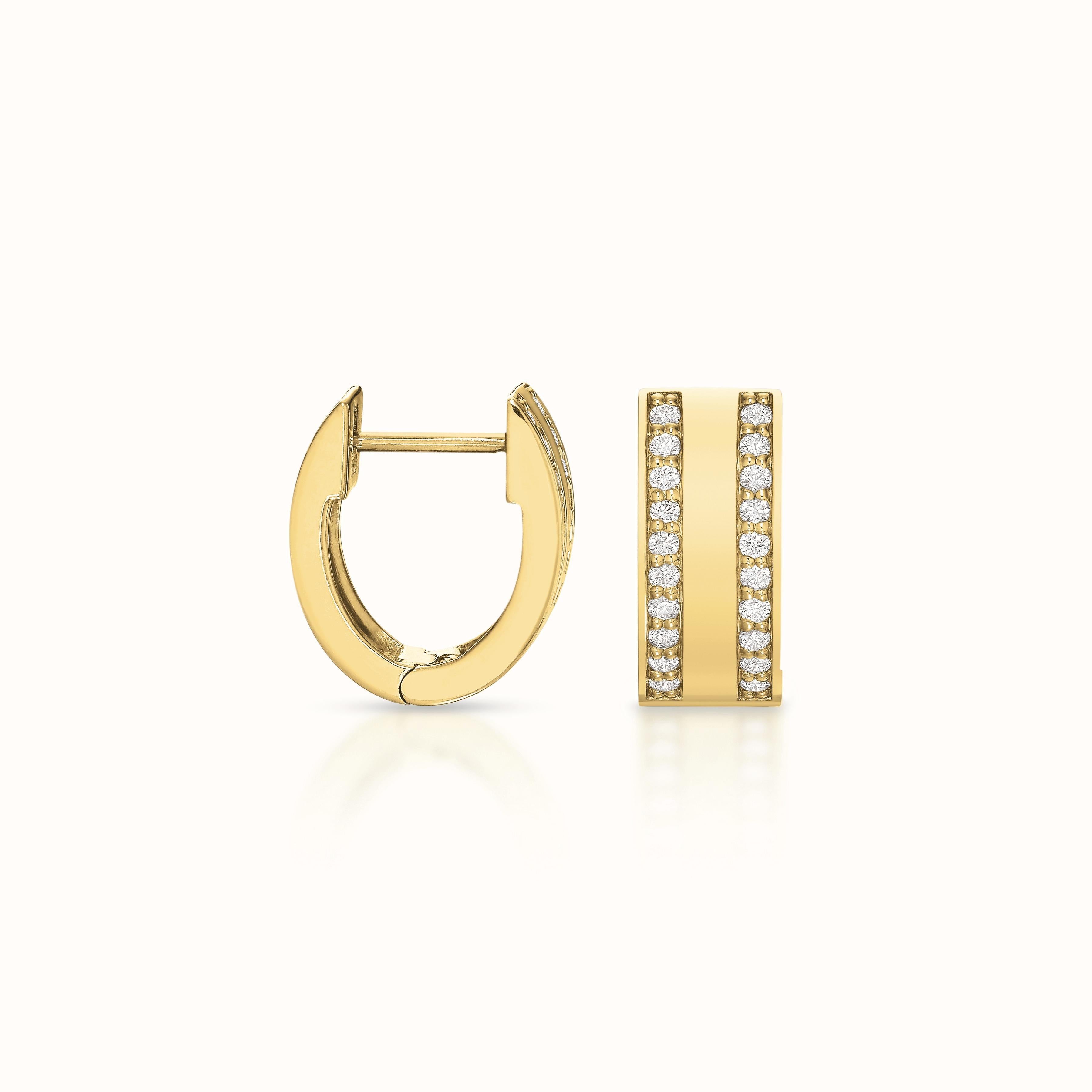 Sloane Diamond Row Huggies