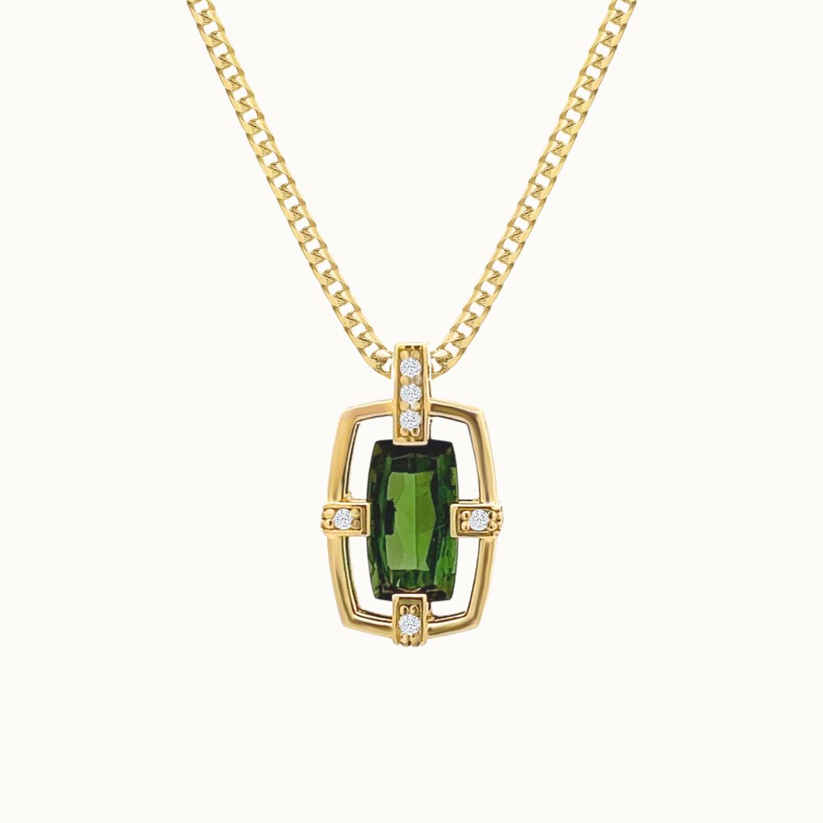 Sloane Tourmaline Cage Necklace