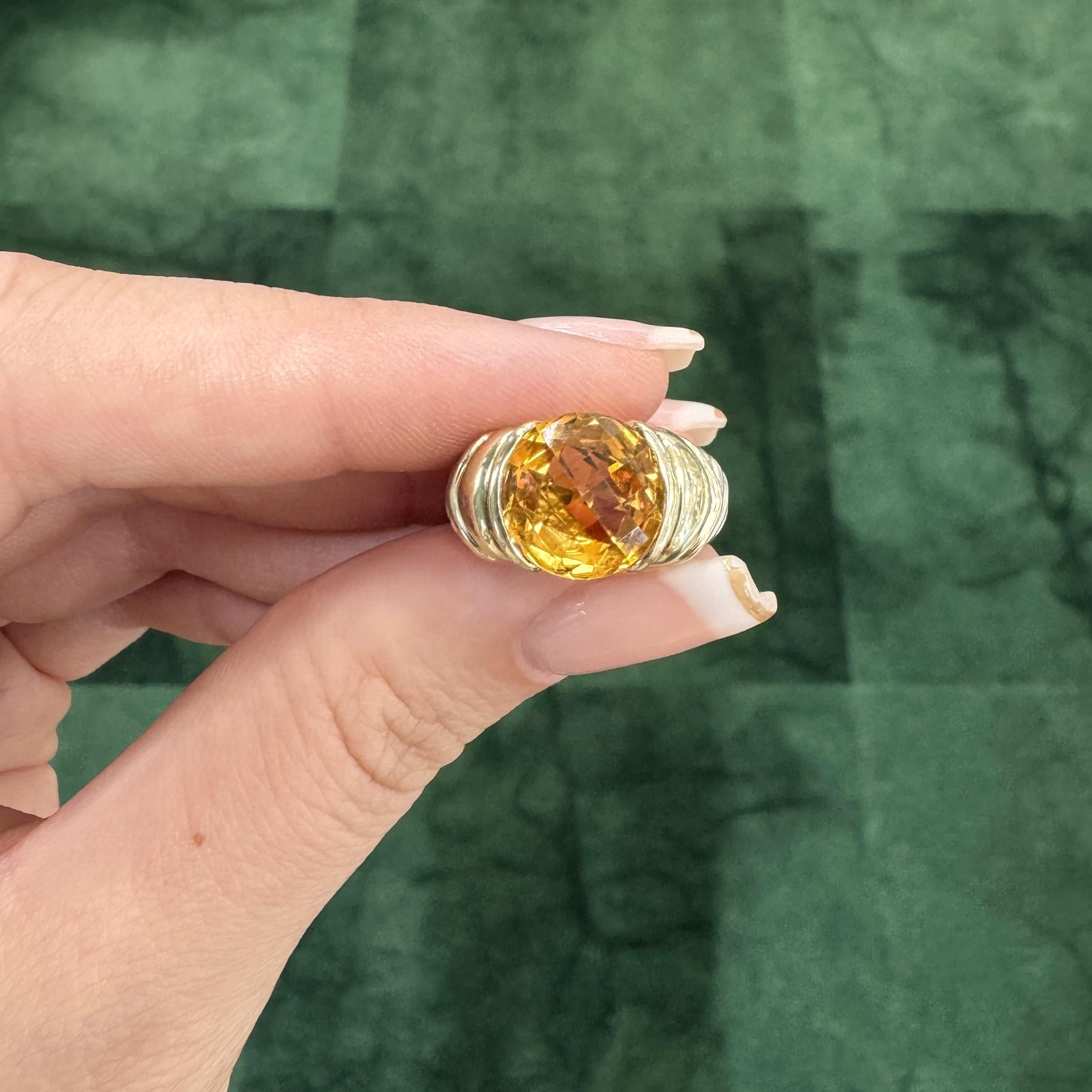 ESTATE David Yurman Citrine Two Tone Ring