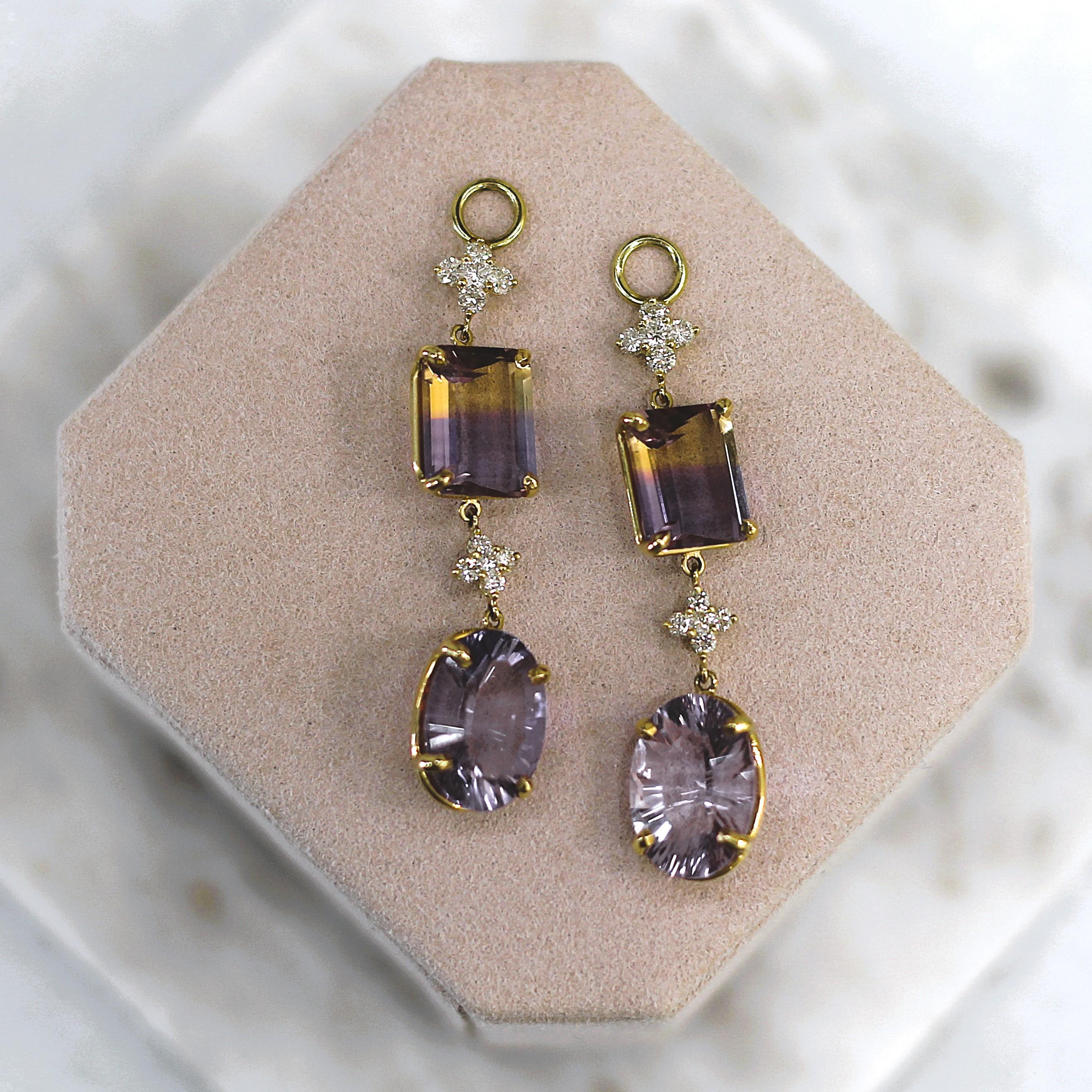 ESTATE Amethyst & Ametrine Earring Charms