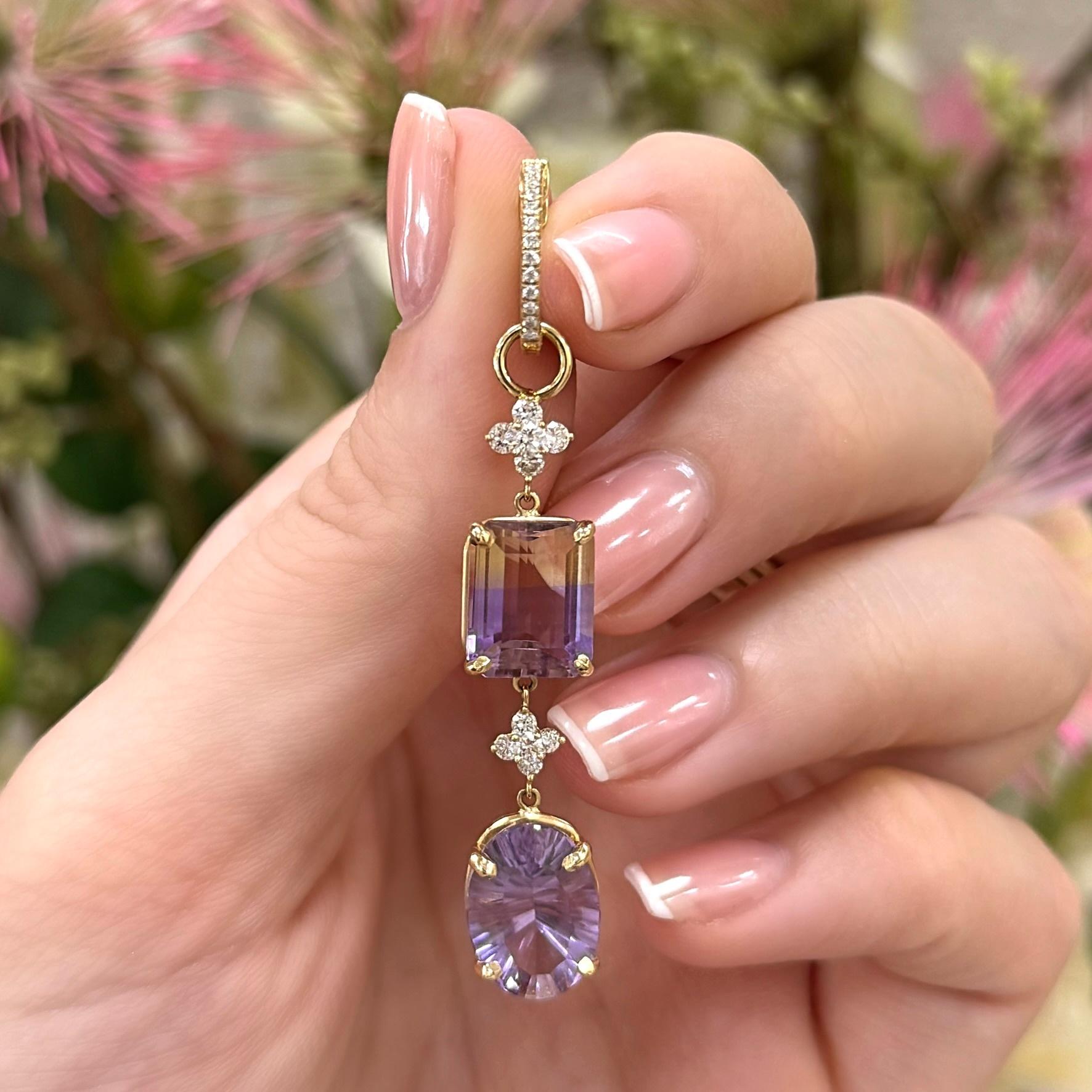 ESTATE Amethyst & Ametrine Earring Charms