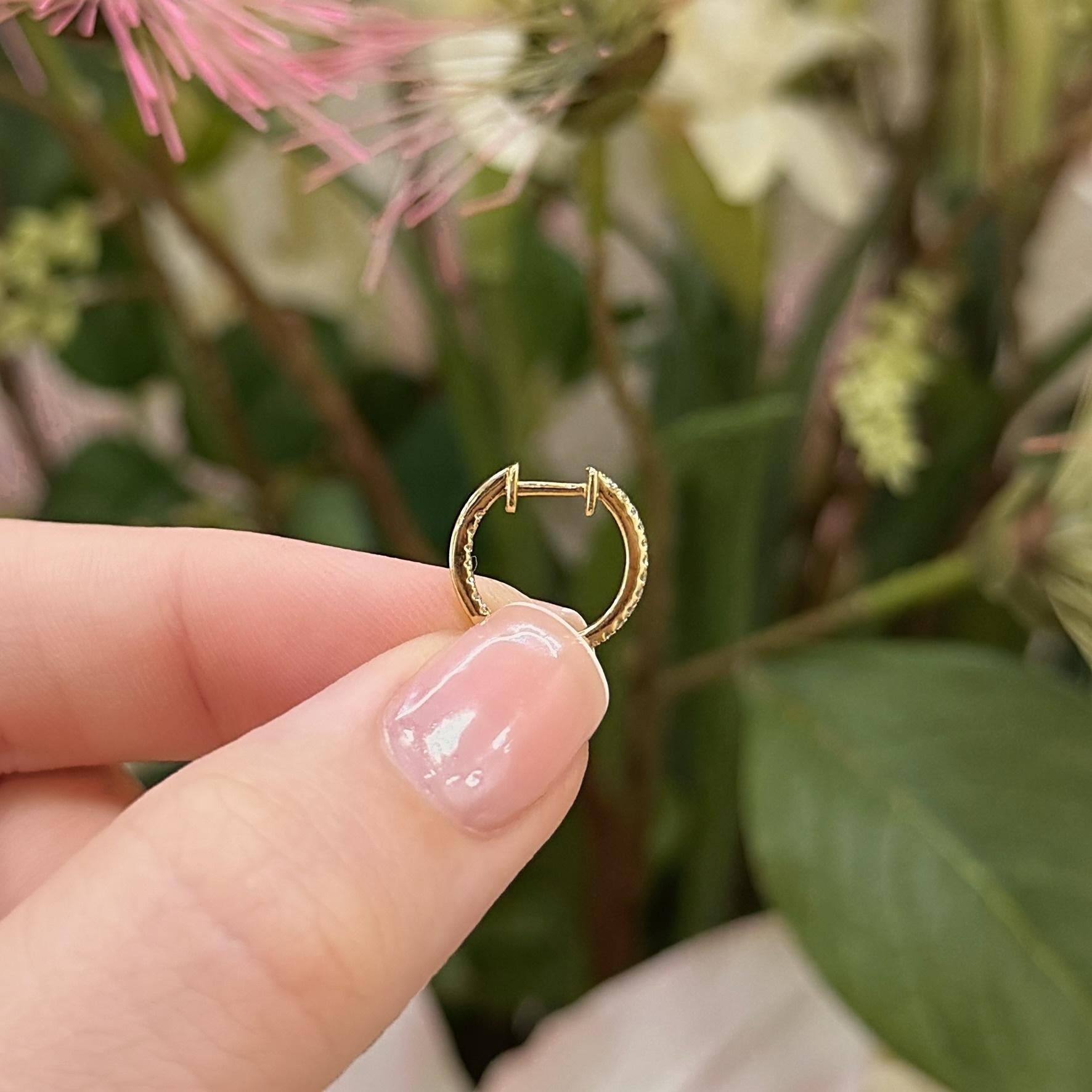 ESTATE Pair Diamond Hoop Earrings