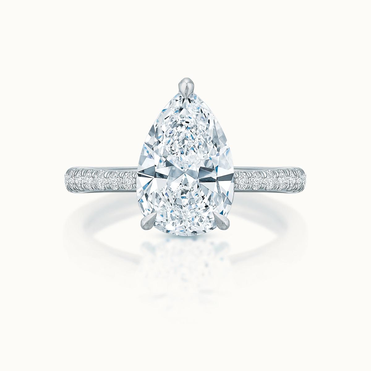 Lennon Platinum Pear Diamond Solitaire Ring product image