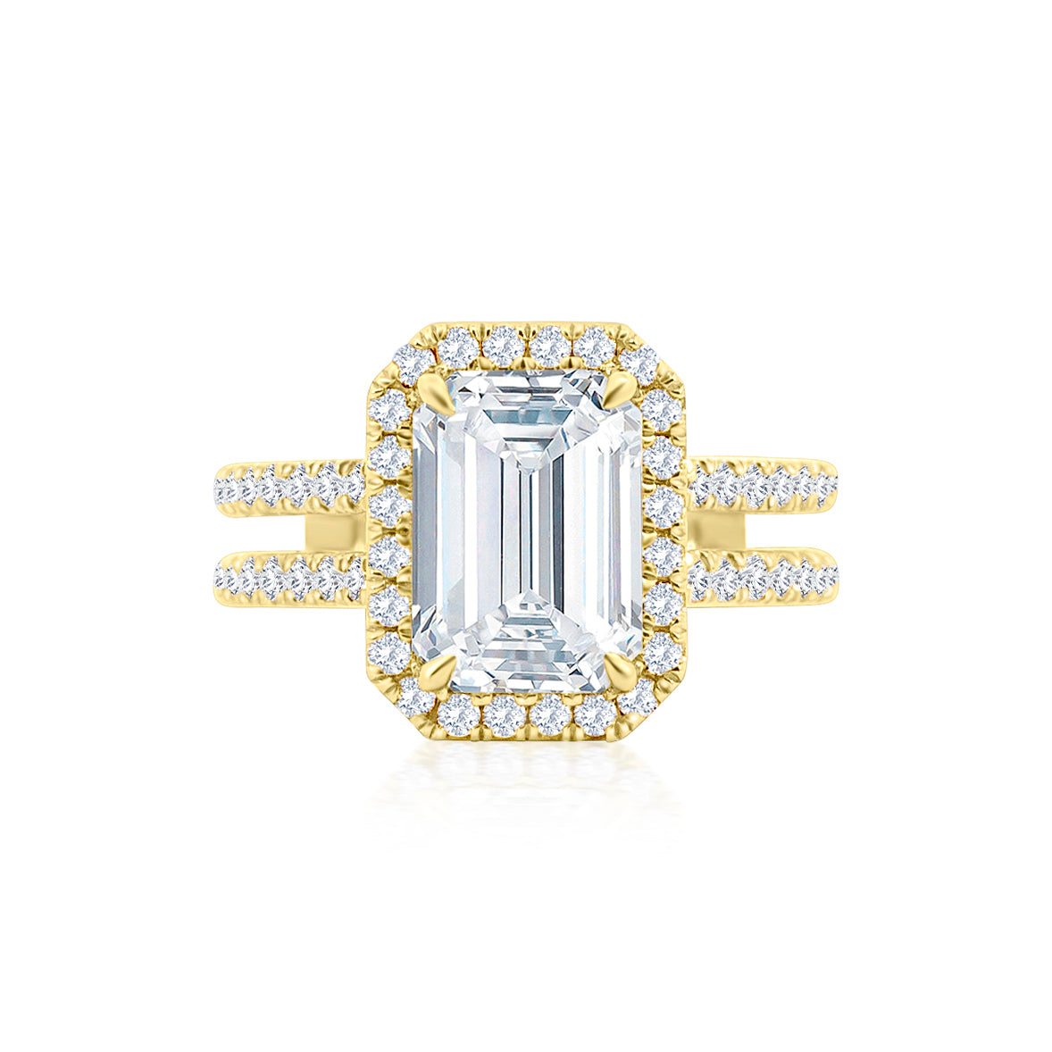 Gabriella Emerald Cut Diamond Halo