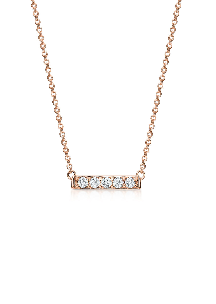 Petite Diamond Bar Pendant