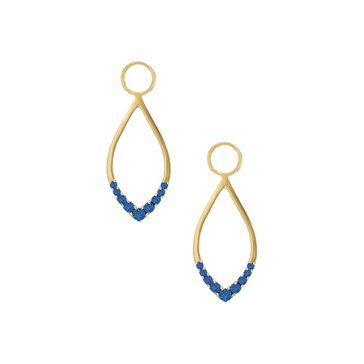 Sapphire Drop Earring Charms