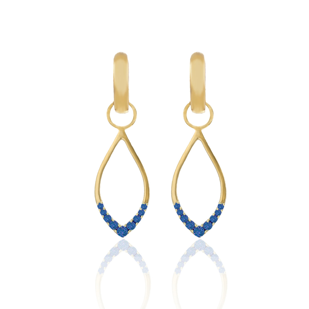 Sapphire Drop Earring Charms