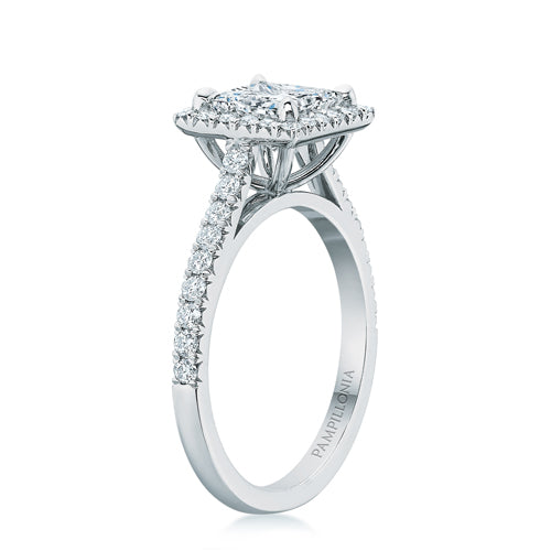 Kate Princess Cut Diamond Halo