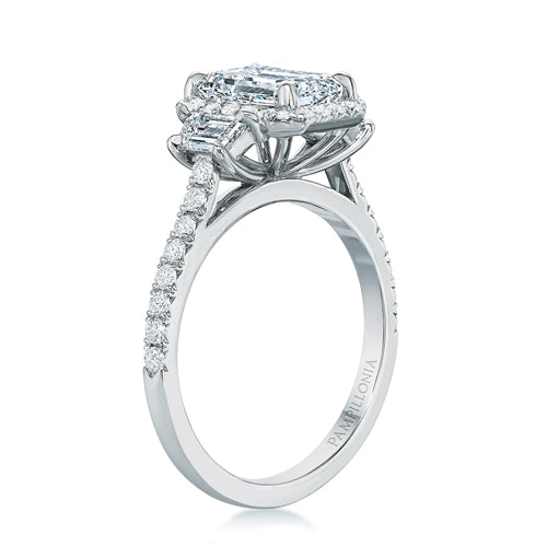 Kate Emerald Cut Diamond Three-Stone Ring