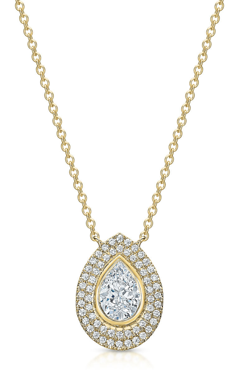 Gabriella Pear Diamond Pendant