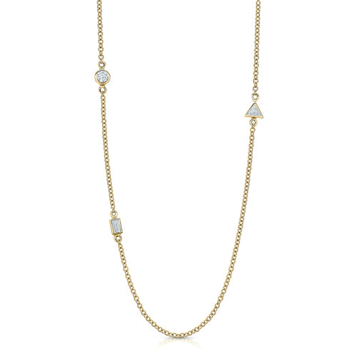 Signature Mixed Diamond Station Necklace