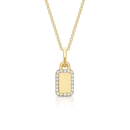 Signature Diamond Tag Pendant