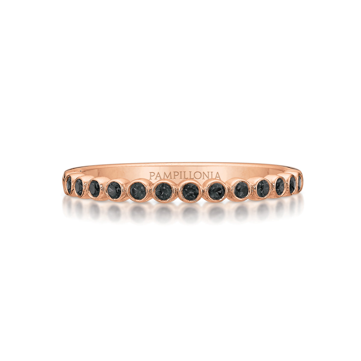 Round Black Diamond Band