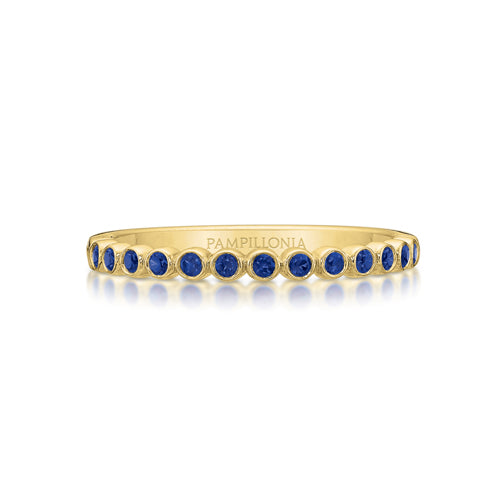 Round Blue Sapphire Band