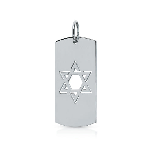 Signature Star of David Tag Pendant Charm