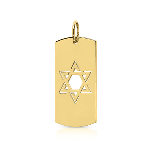 Signature Star of David Tag Pendant Charm