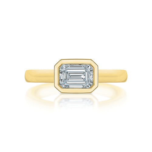 Quinn East & West Emerald Cut Diamond Ring