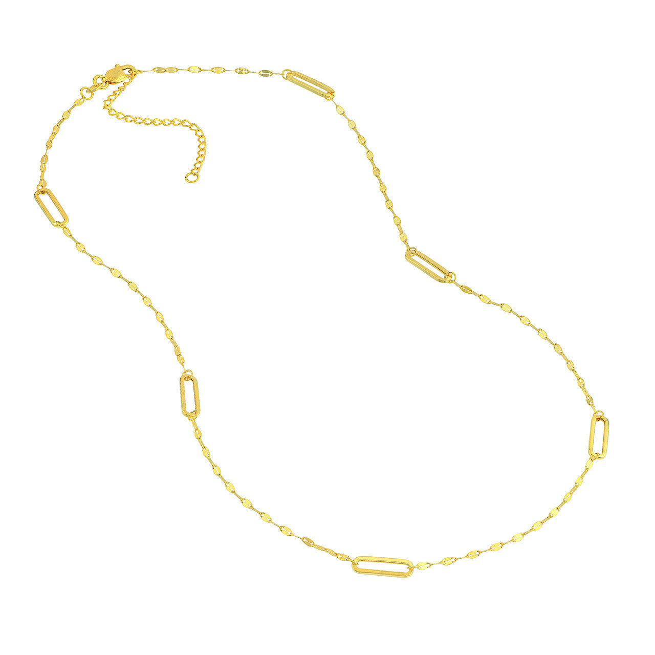 Paperclip Link Station Necklace