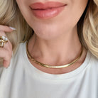ESTATE 14k Yellow Gold 6mm Omega Necklace