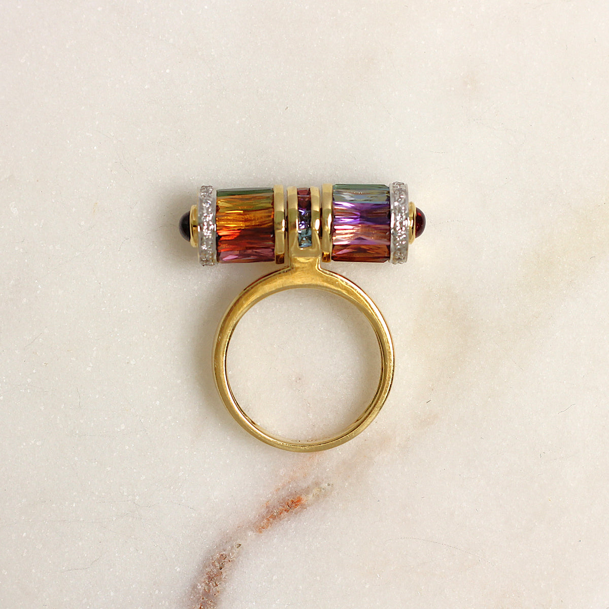 ESTATE Bellarri Mulit-gem & Diamond Spinning Ring