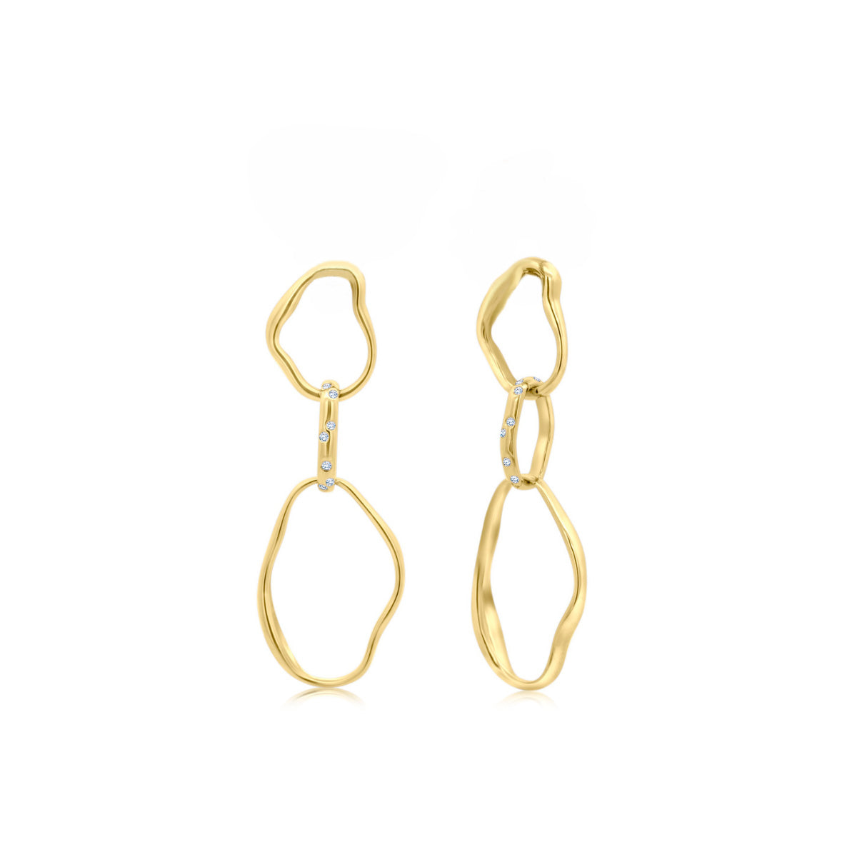 Mini Pyramid Charm Hoop Earrings | 18ct Gold Plated Vermeil/Rhodochros |  Missoma