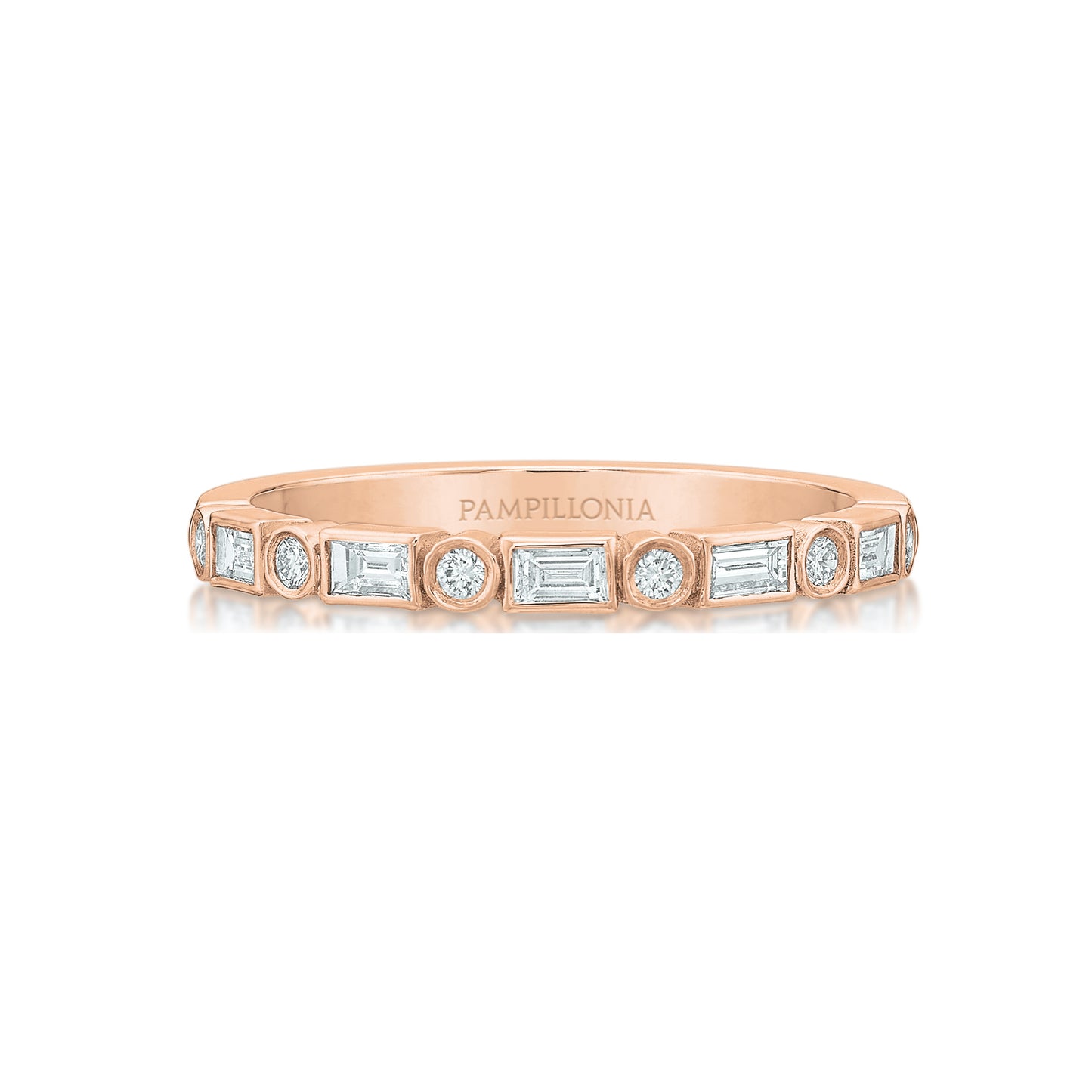 Baguette and Round Diamond Band