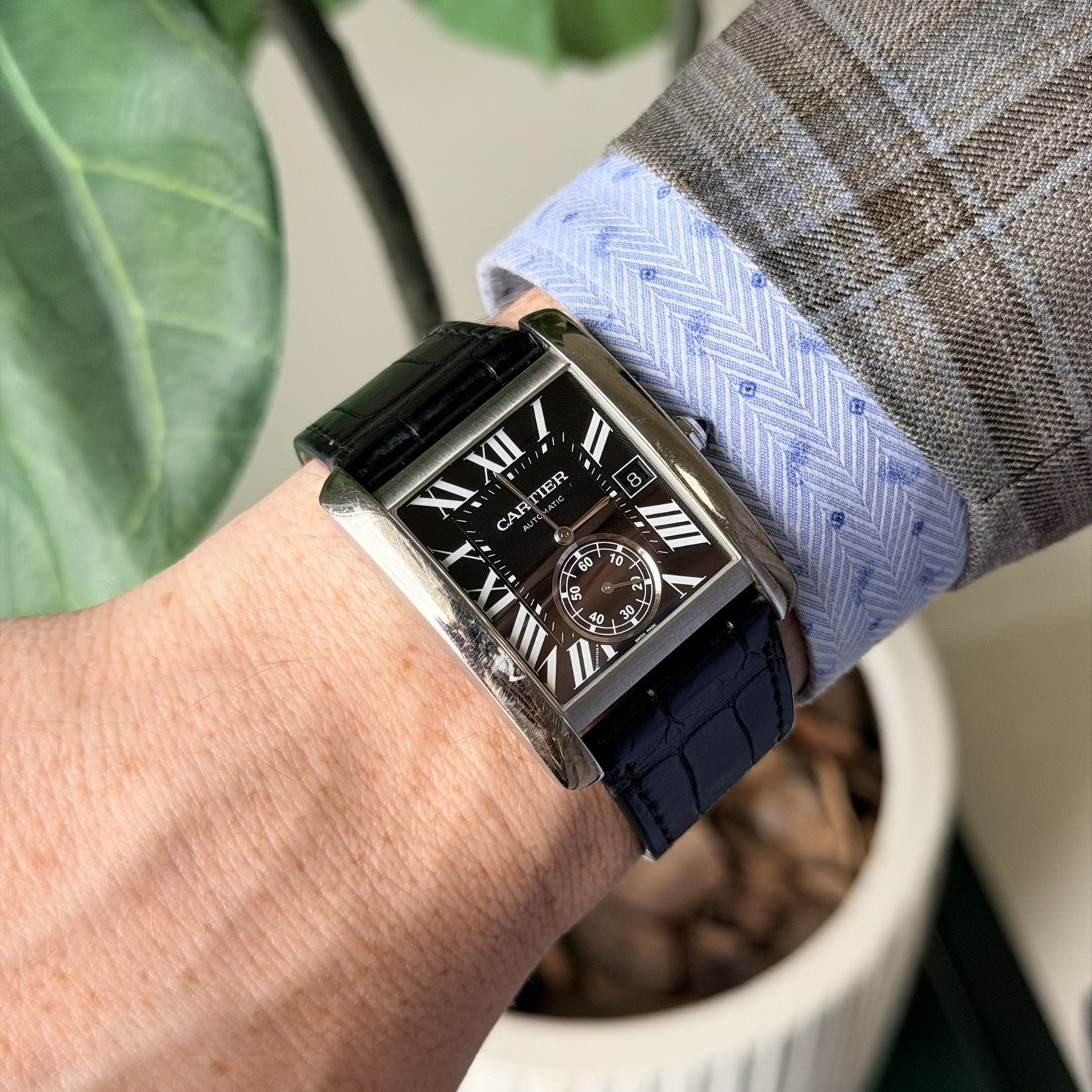 PREOWNED Stainless Steel Cartier Tank MC Watch