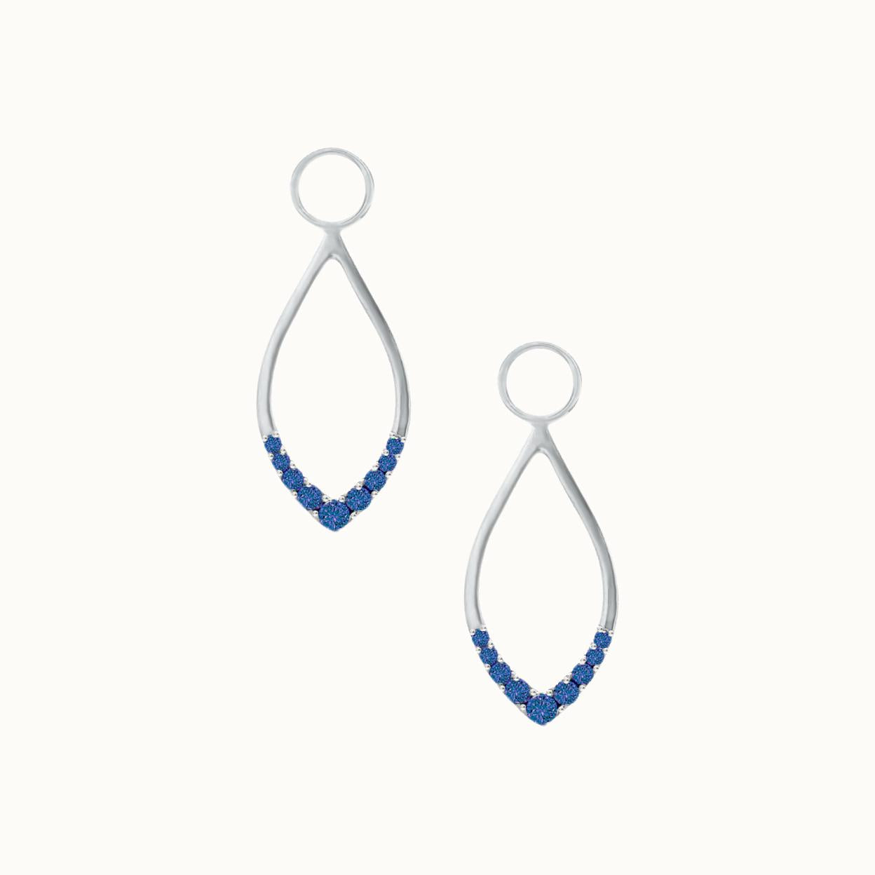 Sapphire Drop Earring Charms