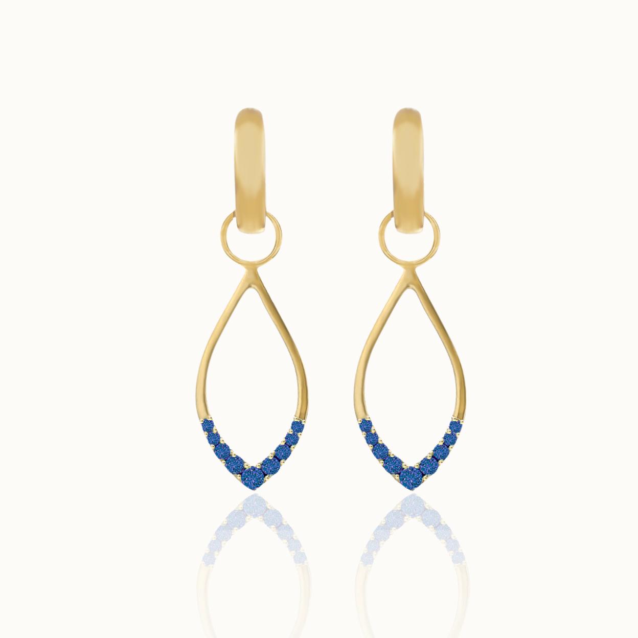 Sapphire Drop Earring Charms