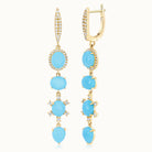 Turquoise & Diamond Dangle Earrings