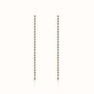 Blackened Prong Diamond Drop Earrings