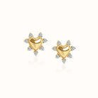Heart Diamond Studs