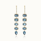 One of a Kind London Blue Topaz & Diamond Dangle Earrings