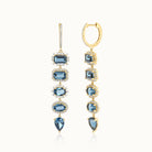 One of a Kind London Blue Topaz & Diamond Dangle Earrings