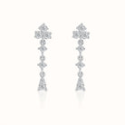 Diamond Cluster Drop Earrings