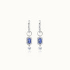 Diamond & Sapphire Dangle Earrings